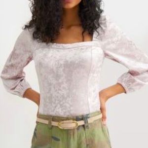 Anthropologie Jessima Velvet Top